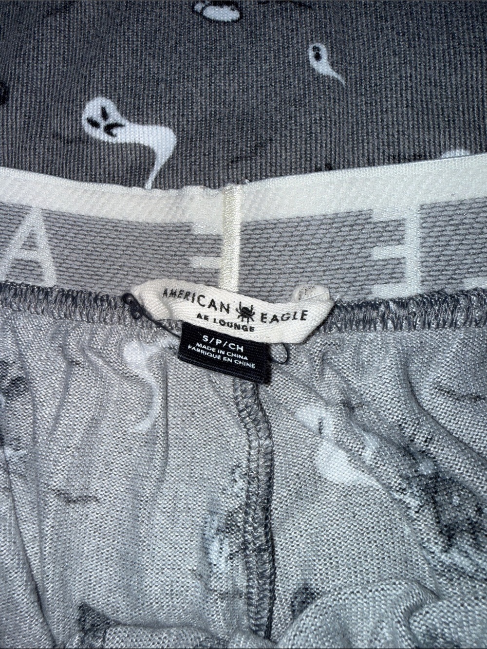 American Eagle Outfitters Gray Mickey & Ghost Pajama Set - Picture 2 of 5